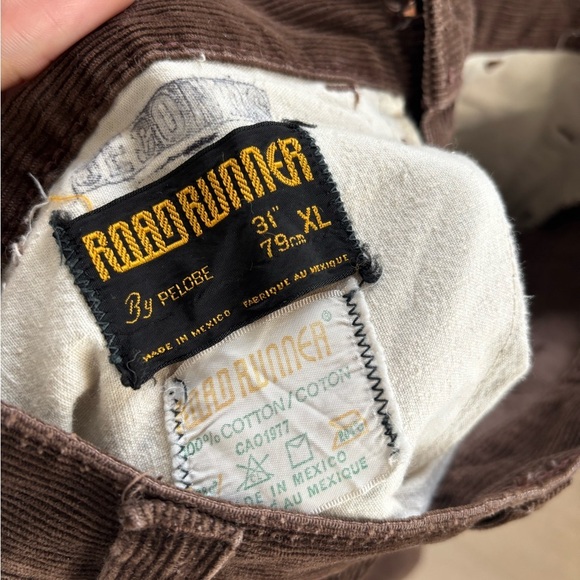 1970'S ROADRUNNER SATURN CORDUROY BELL BOTTOMS 28X35 - Picture 4 of 6